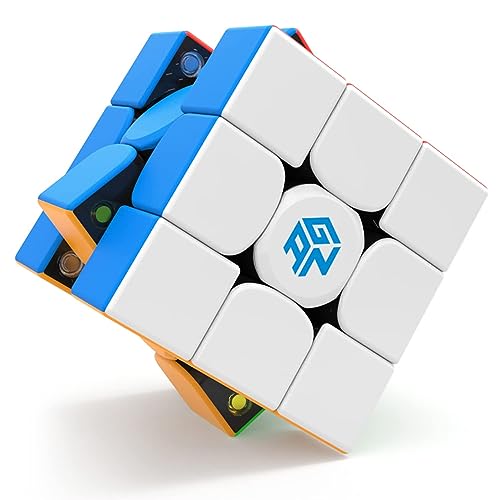 GAN 354 M v2 con GES Extra, 3x3 Cubo Mágico Speed Puzzle de Gans Magnético Cube para niños y Manos Pequeñas