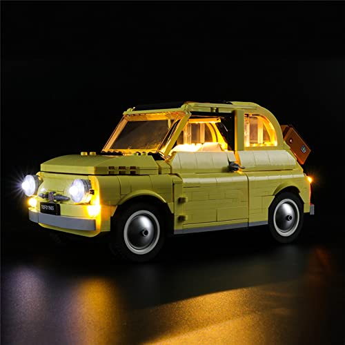 GEAMENT Conjunto de Luces LED para Fiat 500 (10271) - Compatible con Lego Creator 77942 de Bloques de construcción (Juego Lego no Incluido) (con Instrucciones)