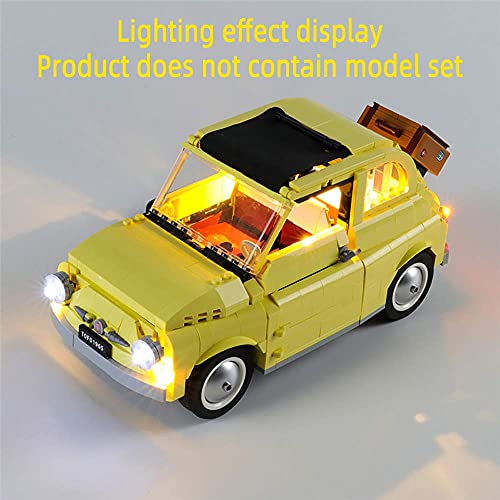 GEAMENT Conjunto de Luces LED para Fiat 500 (10271) - Compatible con Lego Creator 77942 de Bloques de construcción (Juego Lego no Incluido) (con Instrucciones)