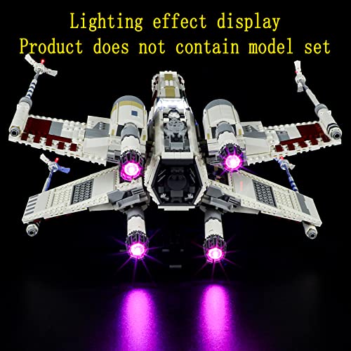 GEAMENT Kit de Luces LED Compatible con Lego Caza Estelar ala-X (X-Wing Starfighter) - Conjunto de luz para Star Wars 75355 (Juego Lego no Incluido)