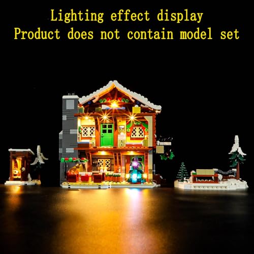 GEAMENT Kit de Luces LED Compatible con Lego Refugio Alpino (Alpine Lodge) - Conjunto de luz para Icons 10325 (Juego Lego no Incluido)