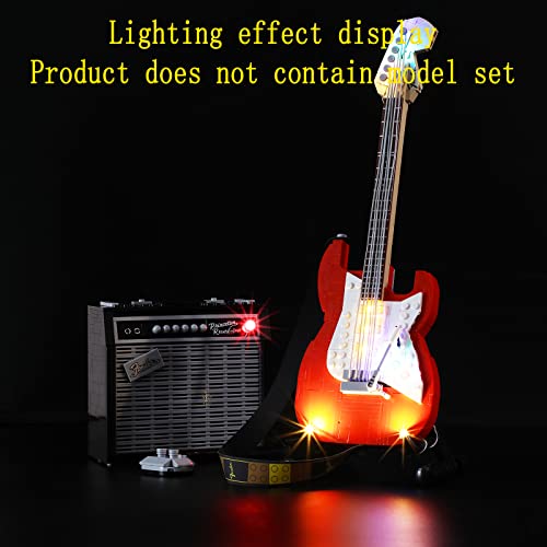 GEAMENT Kit de Luces LED (Control de Gestos) Compatible con Lego Fender Stratocaster (Ideas Fender Stratocaster) - Conjunto de luz para Ideas 21329 (Juego Lego no Incluido)