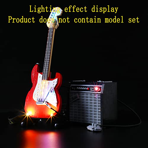 GEAMENT Kit de Luces LED (Control de Gestos) Compatible con Lego Fender Stratocaster (Ideas Fender Stratocaster) - Conjunto de luz para Ideas 21329 (Juego Lego no Incluido)