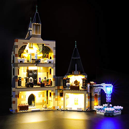 GEAMENT Kit de Luces LED para Torre del Reloj de Hogwarts (Hogwarts Clock Tower) - Compatible con Harry Potter Lego 75948 (Juego Lego no Incluido) (con Instrucciones)