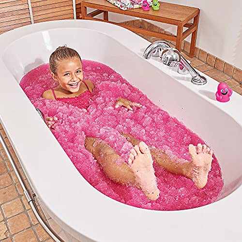 Gelli Baff Pink de Zimpli Kids, 1 baño o 6 usos de juego, convierte mágicamente el agua en una sustancia gruesa y colorida, juguetes de bañera para niños, juguete sensorial y desordenado, juguete para