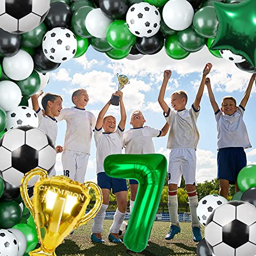 Globo de Fútbol 7 Cumpleaños Globo Verde 7 años Niño Fútbol Cumpleaños Decoración 7 años Cumpleaños Infantil Globo de Guirnalda 7 Cumpleaños Niño 7 Cumpleaños Decoración Fútbol 7 Cumpleaños