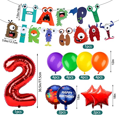 Globos Cumpleaños, Aluminio Globos, Decoración de Fiesta,Decoración de Cumpleaños Globos,para 2 Años Niña Niña Decoraciones Fiesta Cumpleaños