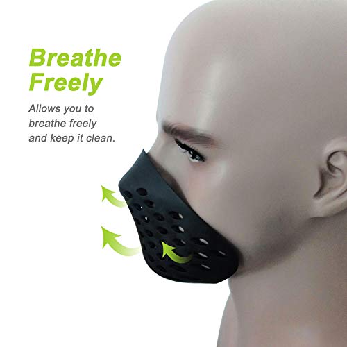 goooods Máscara de boca respiratoria para cosplay de superhéroes, suave y no tóxica, media máscara de goma para adultos