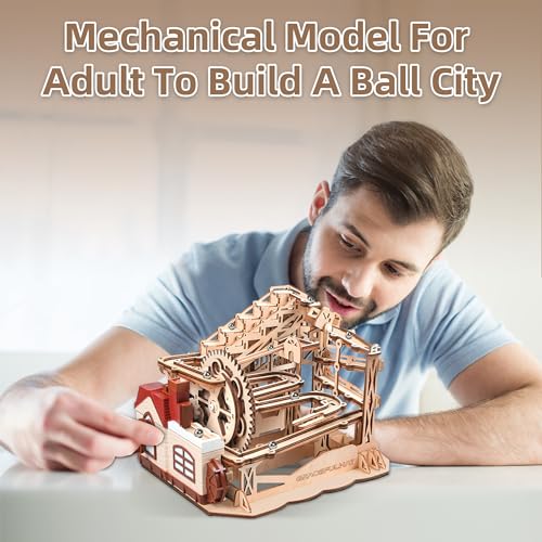 Gracefulhat Puzzle 3D Madera Maquetas para Construir Adultos Rompecabezas 3D Marble Run Maquetas para Montar -Kit de Construccion Mecánico-Regalo Ideal de Navidad Cumpleaños para Entusiastas