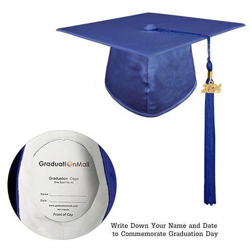 GraduationMall 2023 Birrete Graduacion para Niños Gorro de Graduacion Sombrero de Graduación Fiesta Preescolar Azul real