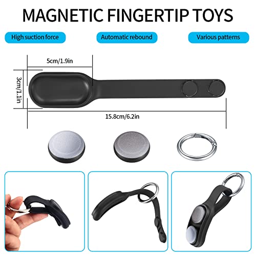 HAEPXYBY Juguete Fidget Magnético para Dedos, Alivio Antiestrés, Pop-Up Magnético, Juguete Llavero Magnético, para Niños y Adultos, Alivia Ansiedad y Estrés