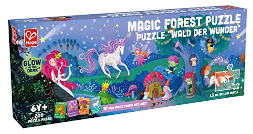 Hape-E1633 Stars,Unicorn Magic Forest Puzzle1.5 Meter Long, Multicolor (E1633)