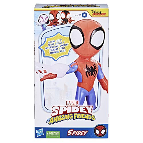 Hasbro Marvel - Marvel Spidey and His Amazing Friends - Figura Gigante de Spidey de 22.5 cm - Juguete para niños a Partir de 3 años