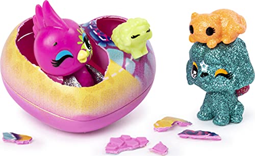 HATCHIMALS, Pet HatchiPets 2-Pack with and 2 Pets (Styles May Vary), hachiPets Obsessed, Paquete collEGGtibles y 2 Mascotas (los Estilos Pueden Variar), Color Gris (Spin Master 6054180)