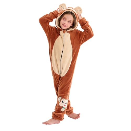 HBBMAGIC Niños Niñas Animal Mono Onesie Pijama Disfraz, Unisex Niños Halloween Cosplay Mono Disfraces para 4-6 Años