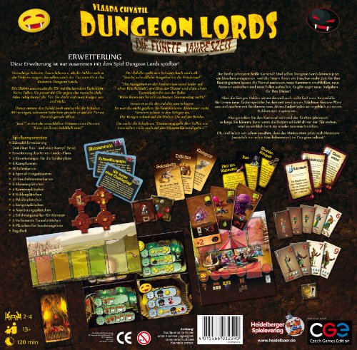 Heidelberger Spieleverlag CZ026 - Dungeon Lords: Die fünfte Jahreszeit, Pack de ampliación del Juego de Mesa [Importado de Alemania]