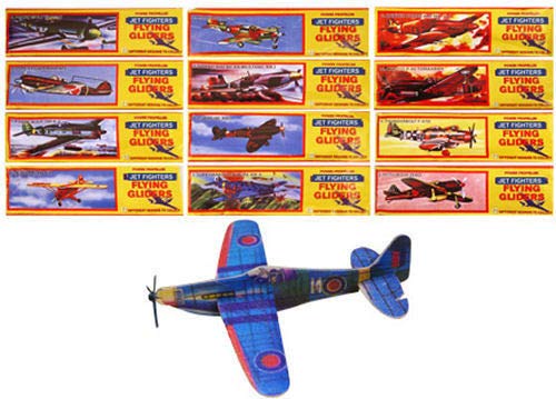 HENBRANDT - Pack de 12 guías clásicas de avión de la Segunda Guerra Mundial - Piñata de poliestireno para juguetes/bolsas de fiesta para rellenar bodas,