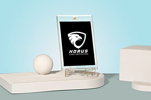 HORUS - Fundas para tarjetas coleccionables con imán, incluye soporte, 5 cargadores magnéticos, incluye patas, ultra transparente y alta protección UV