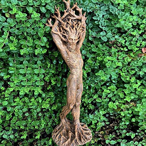 Huancheng Adornos de jardín al aire libre Decoración Estatua Accesorios de estatua Diosa Bosque Estatua de resina Ornamento Hogar Estatua creativa (dios masculino)