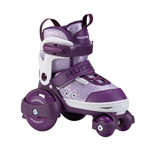 Hudora My First Quad Patines Lavender - Patines para niños - Zapatos con Ruedas - Patines para niñas/niños - Patines Quad Patines Ajustables - Talla 30-33
