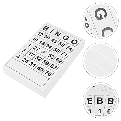 ibasenice 120 Piezas Cartones De Bingo Tablero De Bingo En Blanco Tarjetas De Bingo Gratis Números De Bingo Juego De Bingo Recoger Palos Juguete Adulto Niño Papel Número De Placa Clásico