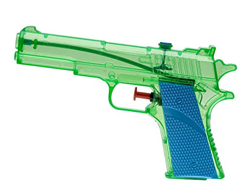 Idena-2 Pistolas de Agua de plástico, Color Verde y Naranja, Aprox. 18 cm, para niños, Vacaciones, la Playa o la Piscina, Berlin 40112