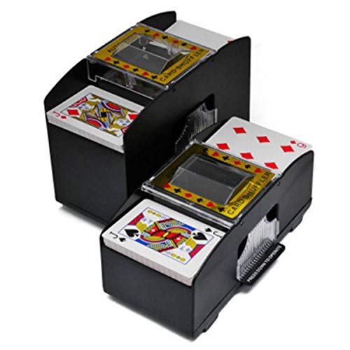 iFCOW Barajador de Cartas automático, 2 baraja de Mezcla electrónica de la máquina barajadora de Cartas de póquer con Pilas para el hogar Party Club
