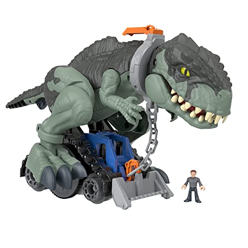 Imaginext Jurassic World Dinosaurio desenjaulado, figura grande de juguete articulada con luces, regalo para niños +3 años (Mattel GWT22)