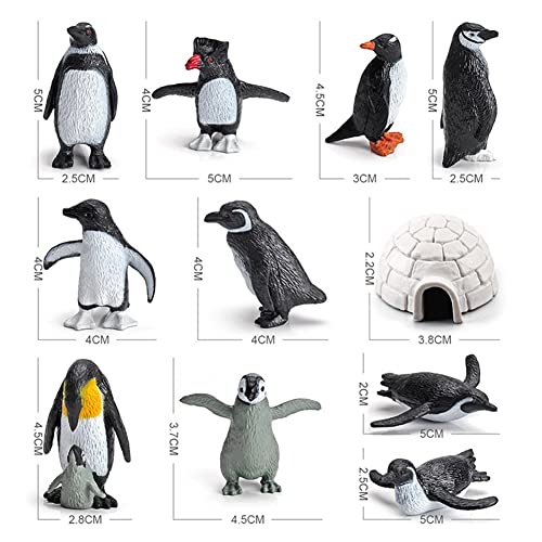 Invierno Realista del Pingüino Animal Figuras, Figuras Realistas de Animales árticos, Juguetes en Miniatura de los Pingüinos de Juguete para Decoración del Hogar
