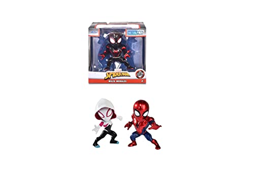 Jada- Figura de Spiderman, Miles Morales o Ghost Spider en Metal, 7cm, Recibirá una unidad de un personaje de forma aleatoria (253220005)