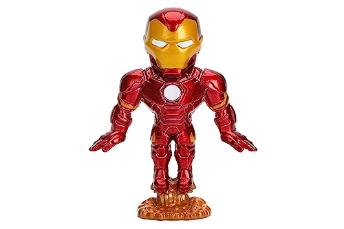 Jada- Pack de 4 Figuras de los Vengadores hechos en Metal Fundido, Iron Man, Capitán América, Black Panther, Antzman, de 7cm, A partir de 8 años (253222014)