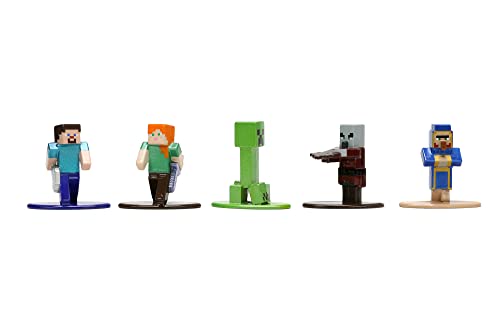 Jada - Set de 18 Figuras Minecraft Caves&Cliffs, Fabricadas en Metal, 4cm, Coleccionables, Licencia Oficial Minecraft (253265008)