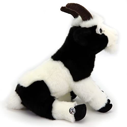 Jael - Peluche de cabra, color blanco y negro