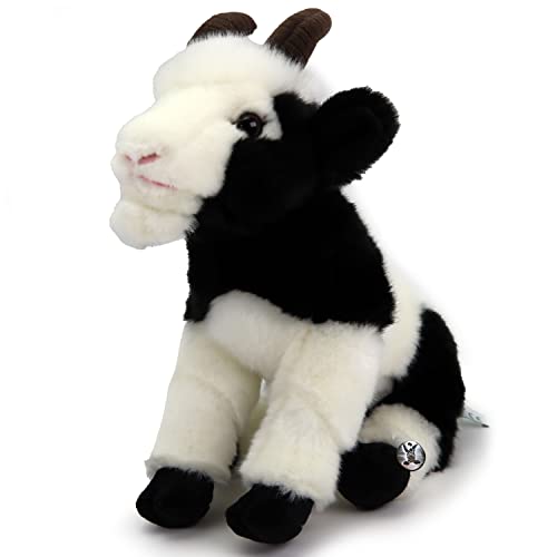 Jael - Peluche de cabra, color blanco y negro