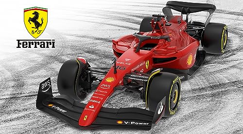JAMARA Ferrari F1-75 1:12 2,4 GHz - 2,4 GHz para multijugador, Licencia Oficial, Pintura Fiel al Coche RC