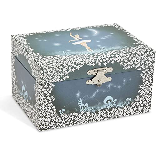 Jewelkeeper - Caja de Música para Joyas, con Hada Estrellada Azul y Blanca - Melodía del Lago de los Cisnes