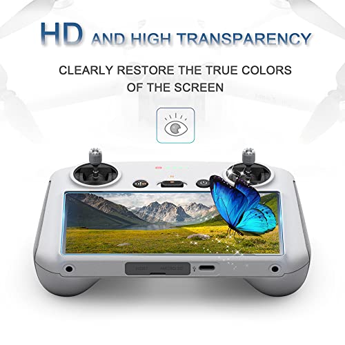 JOYSOG Mini 3 Pro - Juego de 2 protectores de pantalla HD de cristal templado para DJI Mini 3 Pro RC, accesorios para mando a distancia