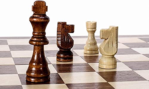 Juego de ajedrez de Madera, Juego de ajedrez y Damas 3 en 1, ajedrez Internacional, ajedrez portátil, Juego de Tablero de ajedrez de Madera, Juego de ajedrez Plegable, Juego de ajedrez de Madera