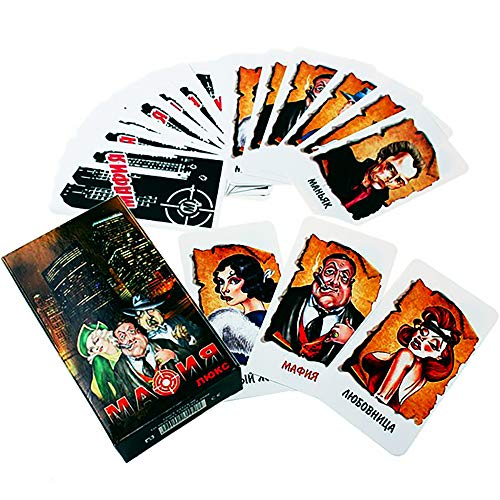 Juego de cartas de mafia de edición de lujo, idioma ruso, ideal para fiestas y reuniones familiares, juego de mesa de mafia