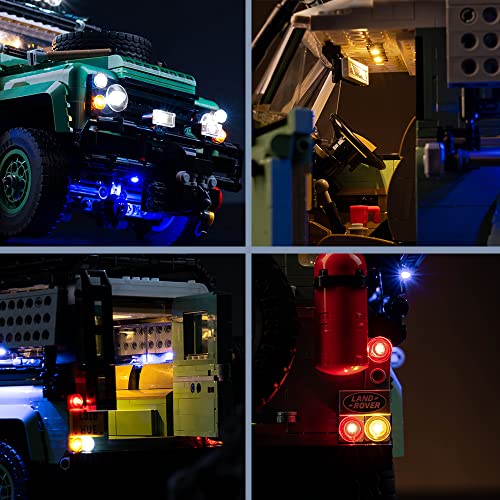Juego de luces LED para Lego 10317 Land Rover Classic Defender 90 (no modelo Lego), juego de iluminación decorativa para Lego Land Rover Classic Defender 90 juguetes creativos - Versión estándar