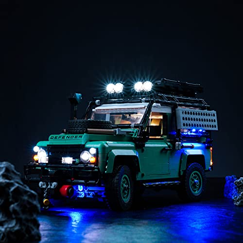 Juego de luces LED para Lego 10317 Land Rover Classic Defender 90 (no modelo Lego), juego de iluminación decorativa para Lego Land Rover Classic Defender 90 juguetes creativos - Versión estándar