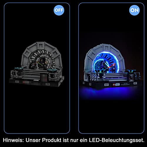 Juego de Luces LED para Sala de Trono de Lego 75352 Star Wars Diorama: Sala del Trono del Emperador Duelo de Espadas Láser - Juego de Luces Solamente, no Modelo