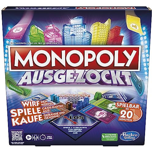Juego de Mesa Monopoly de Monopoly para 2 – 4 Jugadores, Tiempo de Juego de 20 Minutos Aprox.