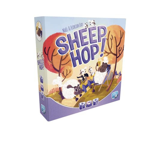 Juego de mesa Sheep Hop,Juego de estrategia cooperativa,Divertido juego familiar para niños y adultos,A partir de 5 años,1-4 jugadores,Tiempo promedio de juego de 15 minutos,Fabricado por Space Cow