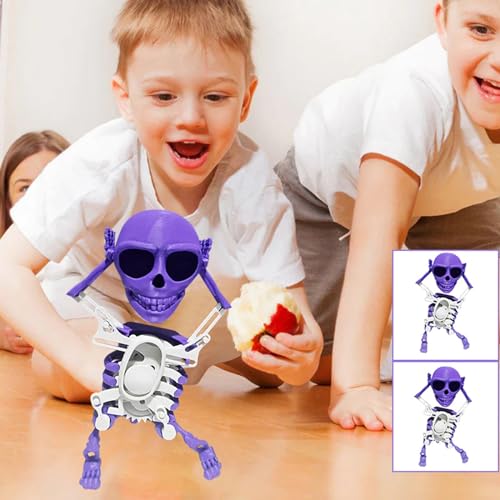 Juguete de esqueleto 3D que baila, juguete de balanceo complicado divertido para tres estudiantes universitarios (no montado) ORB135 (B, talla única)
