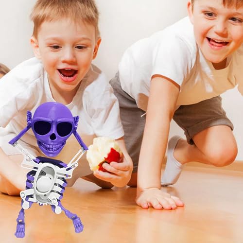 Juguete de esqueleto 3D que baila, juguete de balanceo complicado divertido para tres estudiantes universitarios (no montado) ORB135 (B, talla única)
