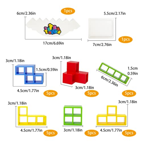 Juguetes Apilables De Equilibrio Juegos De Tetris Tower Para Niños Juego De Equilibrio Para Niños Juegos Apilables Tetris Block Game Montessori Adecuado Para Niños Y Niñas Como Juguetes Educativos