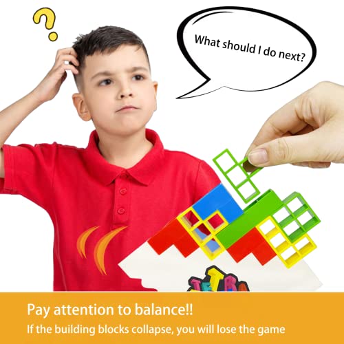 Juguetes Apilables De Equilibrio Juegos De Tetris Tower Para Niños Juego De Equilibrio Para Niños Juegos Apilables Tetris Block Game Montessori Adecuado Para Niños Y Niñas Como Juguetes Educativos