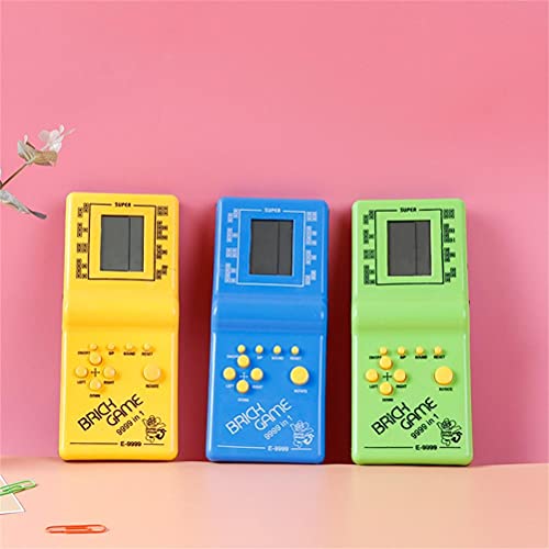 Kagodri Retro Handheld Game Machine Tetris Game Console Toy Funny with Sound Ladrick Game Machine Portable Travel Game Console Niños Regalo de cumpleaños para niños Niñas Niños
