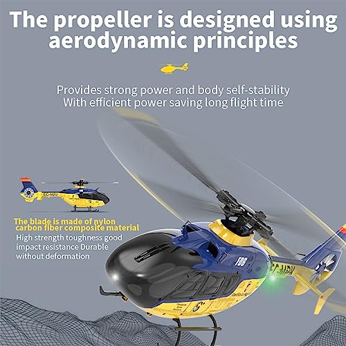 KAROON Helicóptero RC sin escobillas, YU Xiang EC-135 1/36 Modelo de helicóptero de tracción directa (versión RTF)